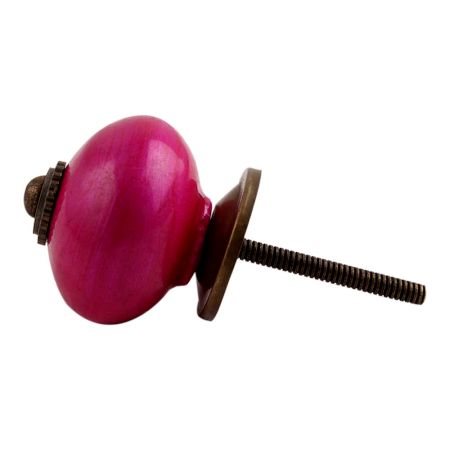 Neon Pink Antique Fitting Ceramic Cabinet Knob
